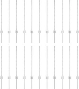 vidaXL Kerítésoszlop 22 pcs Ezüst 120 cm Acél