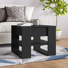 Fekete szerelt fa dohányzóasztal 55,5 x 55 x 45 cm