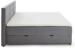 Szürke ágyneműtartós boxspring ágy 160x200 cm Tambo – Meise Möbel