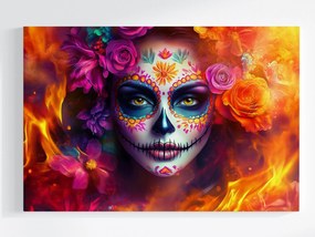 Canvas Vászonkép Portré Mexikó Halottak Ünnepe Catrina Színes 60x40