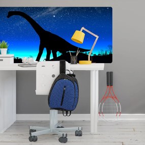 PIPPER. Öntapadós textiltapéta "Dinoszaurusz éjszakai égbolttal"