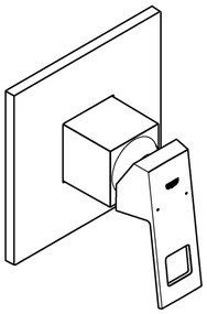 GROHE 24061000 - EUROCUBE zuhanycsaptelep, fényes króm