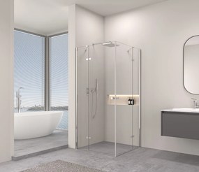 Erga Bern Dupla, zuhanykabin 2 szárnyas ajtókkal 80 (ajtó) x 120 (ajtó) x 195 cm, 6mm átlátszó üveg, króm profil, ERG-V02-BERN-D080D120-CL-CR