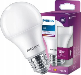 Led izzó E27 A60 9.5W 75W 1055lm 4000K Semleges Fehér Philips