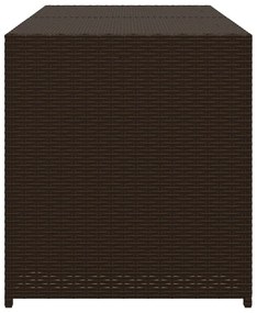barna polyrattan kerti tárolóláda 283 L