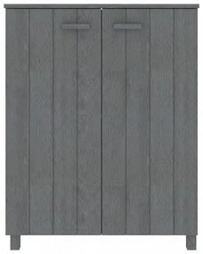 HAMAR sötétszürke tömör fenyőfa cipőszekrény 85 x 40 x 108 cm