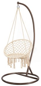 Cardenas függőfotel állvánnyal bézs-barna