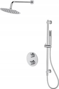 B552 Falsík Alatti Zuhanycsaptelep Szett Zen Termosztáttal, Króm (S952-0)