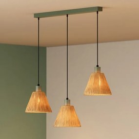Ledvance - Csillár zsinóron DECOR RAFFIA 3xE27/15W/230V raffia háncs
