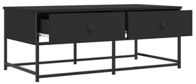 fekete szerelt fa dohányzóasztal 100 x 51 x 40 cm