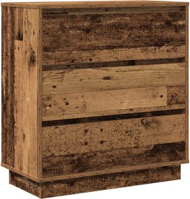 vidaXL Éjjeliszekrény fiókkal Öreg fa 71 x 34,5 x 75 cm Faanyag