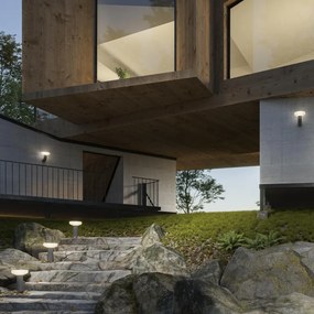 KING HOME LUMPQTAPLSLNW PAQUITA Modern Kültéri Fali Lámpa Fehér, Szürke AA IP65