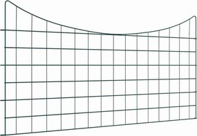 vidaXL Tó Kerítés Készlet 5 pcs Zöld 100 x 50 cm Acél