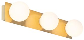 Modern fali lámpa arany 48 cm IP44 3-lámpás - Cederic