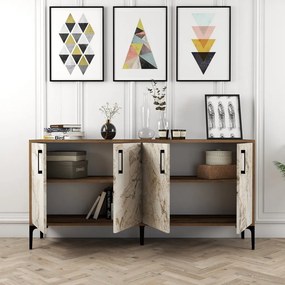Kiev 160 - Walnut, White Marble