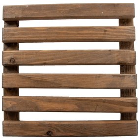 Barna fa gurulós alátét virágcserép alá, 29 x 29 cm - Esschert Design