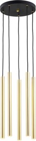 ARGON 2144 SICILIA Hengeres Függesztett Lámpa Sárgaréz, Fekete Struktúra G9 IP20