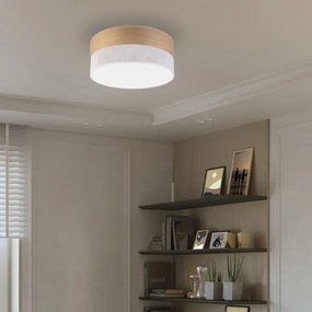 LED Mennyezeti lámpa SIRJA WOOD LED/20W/230V átm. 35 cm fehér/tölgy