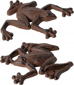 Figura szett kertbe, teraszra, erkélyre, öntöttvas béka 2 db, dekoráció