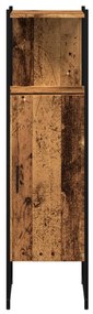 antik fa színű szerelt fa fürdőszobaszekrény 33 x 33 x 120,5 cm