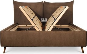 ALORA kárpitozott ágy + lécváz + EMI matrac
