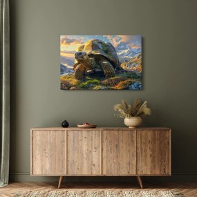 Kép - Teknős és hegyvidéki táj (90x60 cm)