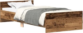 vidaXL antik fa szerelt fa ágykeret matrac nélkül 90x190 cm