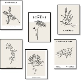 Fali Dekoráció Poszter Szett 6 db Poszter Boho Poszter A3 *Sok minta