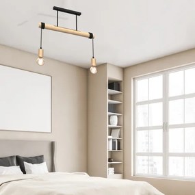 Felületre szerelhető csillár VIGA 2xE27/60W/230V fa