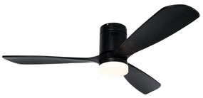 Fekete mennyezeti ventilátor LED-vel és távirányítóval - Sofia