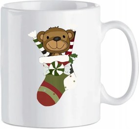 Karácsonyi bögre maci zokniban Karácsony 330 ml