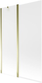 Mexen Flip Kádparaván 1 részes 120 x 150 cm, szron, arany - 894-120-101-50-30 Kádparaván