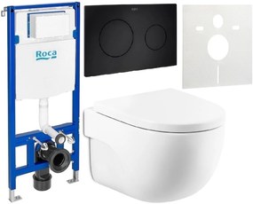 Set WC csésze Roca Meridian A346244S00, beépíthető keret Roca Duplo A890070020, A8012AC00B, A890189206, A890063000