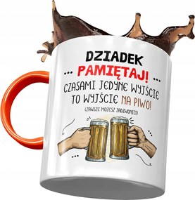 Narancssárga bögre Nagypapa napja Nagypapa ajándék nyomtatott fényképpel