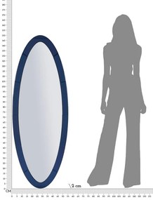 Oslo kék fali tükör 55x2x150 ( belső tükör mérete 42,5x137,5)cm