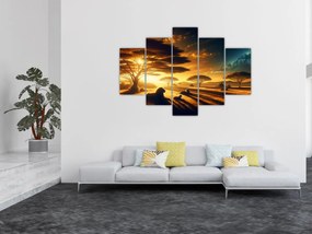 Kép - Pihenő oroszlánok (150x105 cm)