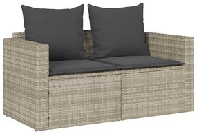 5 részes polyrattan kerti kanapé garnitúra párnákkal stackable