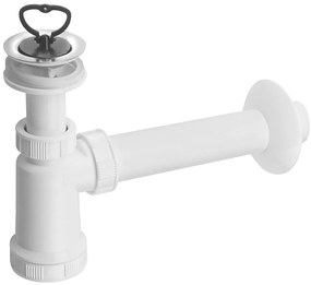 Bruckner, Mosdószifon, rozsdamentes lefolyó, dugó fogantyúval, 151.112.0