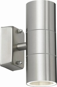 ENDON EL-40095 CANON Modern Kültéri Fali Lámpa Polírozott Rozsdamentes Acél, Átlátszó GU10 IP44