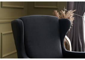 Füles fotel NUPI antracit