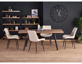 Étkezőasztal Berlin 160 cm, mézes dió / fekete