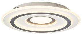 Design mennyezeti lámpa fehér, sötétszürke kerek LED-del, dimmelhető - Taylor