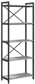 Könyvszekrény Szürke sonoma 60 x 30 x 153 cm Faanyag