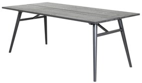 Asztal Dallas 174Fekete, 75x95x195cm, Közepes sűrűségű farostlemez, Fém