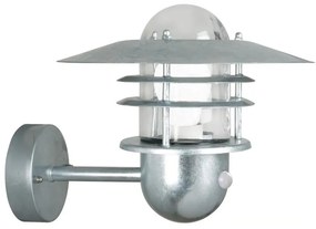 Nordlux - Ven. fali lámpatest érzékelővel AGGER 1xE27/60W/230V IP54 ezüstszínű