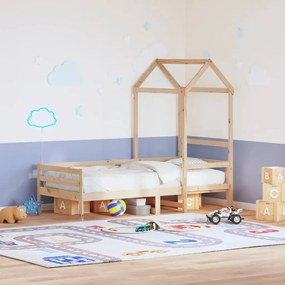 tömör fenyőfa kanapéágy tetővel 90 x 200 cm