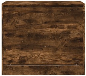 füstös tölgy színű szerelt fa cipősszekrény 80 x 42 x 69 cm