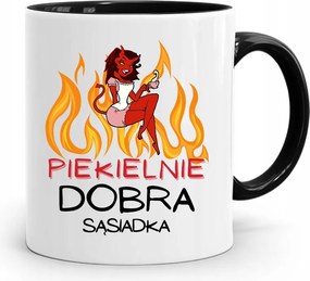 Szomszédnak Fekete Ajándék Bögre fényképes nyomtatással