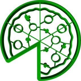 Foremka Lyukasztó Sütemény- és Mézeskalácsvágó Szilveszter Pizza 8cm