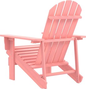 Rózsaszín tömör fenyőfa kerti Adirondack szék
